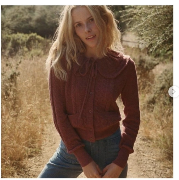 Doen Emmylou Cardigan in English Rose Size M - Picture 7 of 9